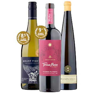 Mount Fishtail Sauvignon Blanc of Blush, Terra Pura Cabernet Sauvignon Single Vineyard of Araldica Moscato d 'Asti