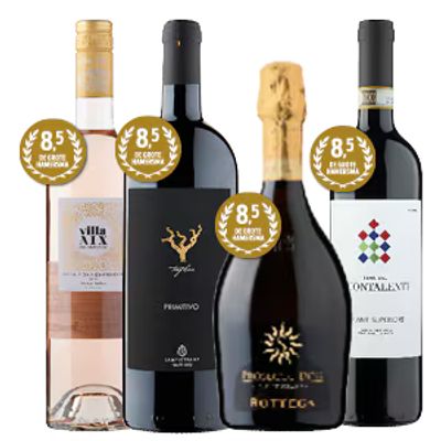 Buontalenti Chianti, Trefilari Primitivo, Villa Aix Rose of Bottega Prosecco