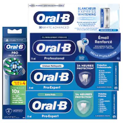 Alle Oral-B tandpasta of opzetborstels