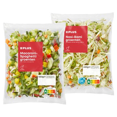 PLUS Nasi-Bami of macaroni-spaghetti groenten