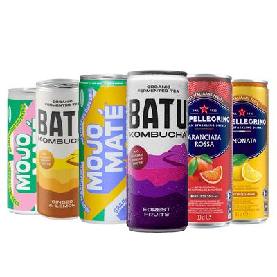 Batu Kombucha, Mojo Maté en San Pellegrino