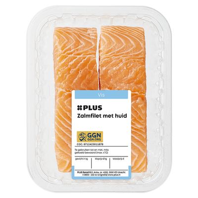 PLUS Zalmfilet met huid naturel