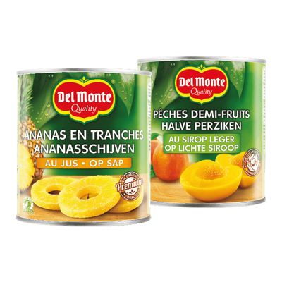 Del Monte Ananas, fruitcocktail of perziken