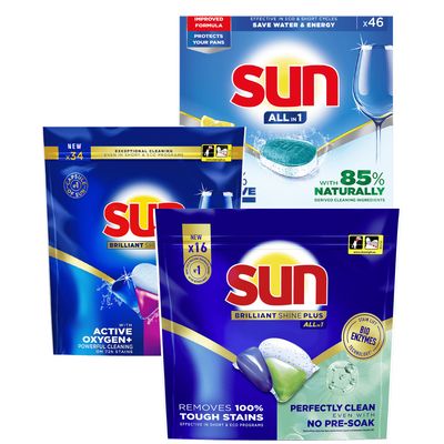 Alle Sun Vaatwascapsules en -tabletten