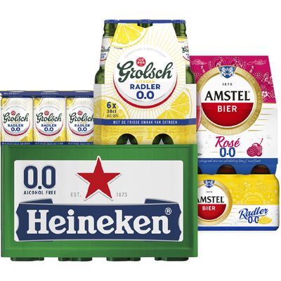 Alle 0.0 Heineken, Amstel en Grolsch*