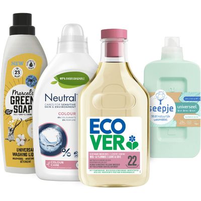 Alle ecologische en parfumvrije wasmiddelen en wasverzachters