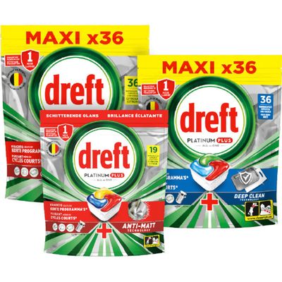 Alle Dreft Platinum Plus vaatwascapsules