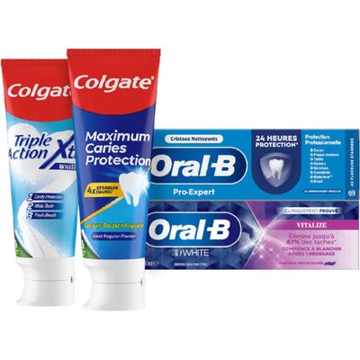 Alle Oral-B en Colgate tandpasta