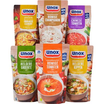Alle Unox soep in zak