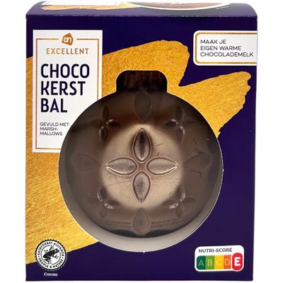 AH Excellent chocolade kerstbal gevuld met marshmallows