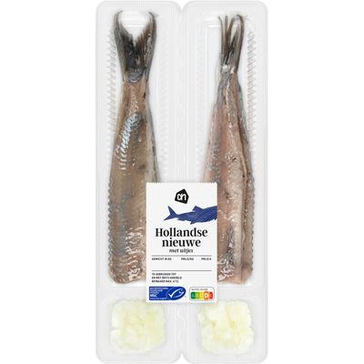 AH Hollandse Nieuwe haring met uitjes 2 stuks