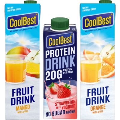 Alle CoolBest FruitDrink en ProteinDrink
