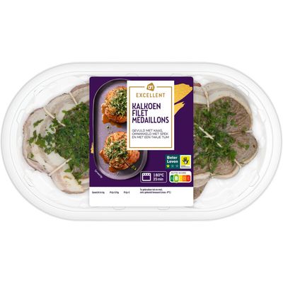 AH Excellent kalkoenfiletmedaillons met spek en peterselie