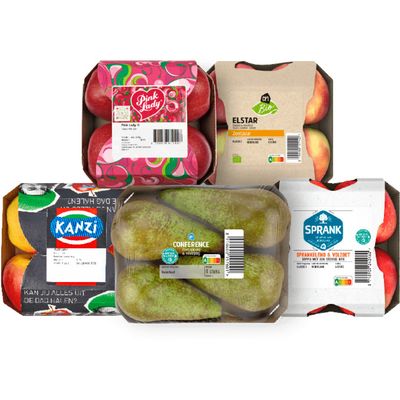 Alle appels en peren op schaal 4 stuks