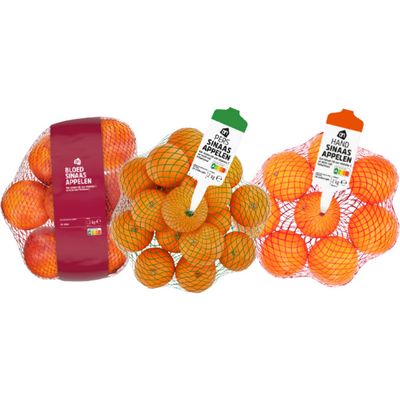 AH Pers- en handsinaasappelen 2 kilo en bloedsinaasappelen 1.3 kilo