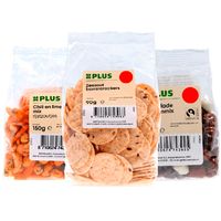 PLUS Pinda's, noten of rijstzoutjes