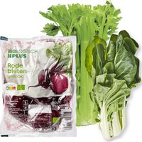 Biologisch PLUS Nederlandse rode bieten, PLUS Nederlandse Bleekselderij of Paksoi
