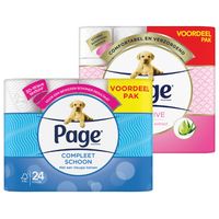 Page Toiletpapier compleet schoon of sensitive