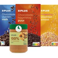 PLUS Hagelslag, vlokken of pindakaas