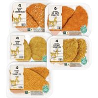 Alle AH Scharrelkipschnitzels en kip cordon bleu 2 stuks