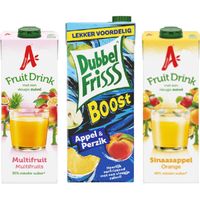 Alle Appelsientje FruitDrink en DubbelFrisss Boost 1-1.5 liter