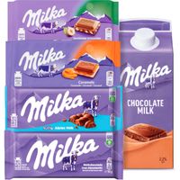 Alle Milka chocolade en chocolate milk