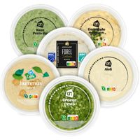 Alle AH Hummus, spread & dips en salades van de versafdeling