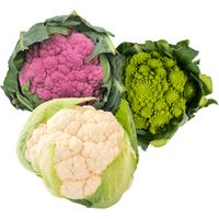 AH Mini witte bloemkool, AH Mini paarse bloemkool en AH Mini romanesco