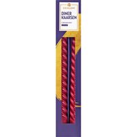 AH Excellent Dinerkaarsen swirl rood