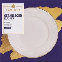 AH Excellent Gebaksbord klassiek ribbel 17cm