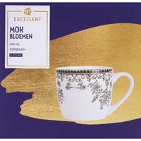 AH Excellent Mok bloemen 400ml