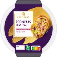 AH Excellent Roomkaas kerstbal pistache cranberry