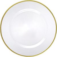 AH Excellent Serveerschaal glas ribbel