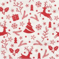 AH Excellent Servet rood figuurtje 33x33cm