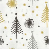 AH Excellent Servet wit kerstboom 33x33cm