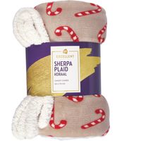 AH Excellent Sherpa plaid candy canes