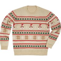 AH Kersttrui XL beige gebreid