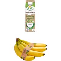 Arla Bio yoghurt & AH Bio bananen pakket