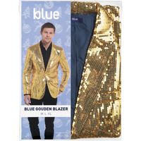 Blue Blazer paillet goud L