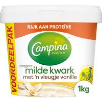 Campina Magere Milde Kwark met 'n Vleugje Vanille Voordeelpak 1kg