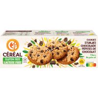 Cereal Gluten Free Lactose Free Cookies Stukjes Chocolade cookies 150g
