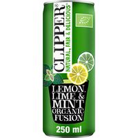 Clipper Lemon Lime Mint Organic Fusion 250ml