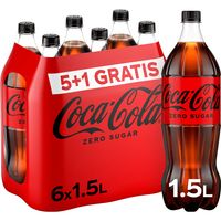 Coca-Cola Zero Sugar 5+1 Gratis - Fles 6 x 1,5 L