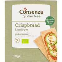 Consenza Gluten Free Luchtige Crackers Erwt-Linzen 100 g