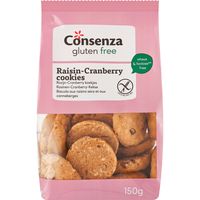 Consenza Gluten Free Rozijn-Cranberry Koekjes 150 g
