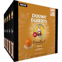 Douwe Egberts Excellent Gold Lungo 7 Gemalen Koffie 20 Capsules 104 g