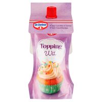 Dr. Oetker Topping wit taart versiering