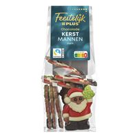 Feestelijk PLUS Chocolade kerstmannen melk Fairtrade