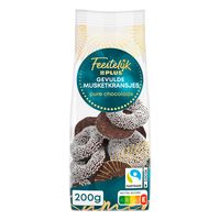 Feestelijk PLUS Gevulde musketkransjes puur/wit musket