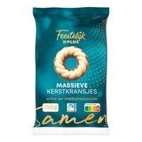 Feestelijk PLUS Kerstkransjes double melk/wit choc